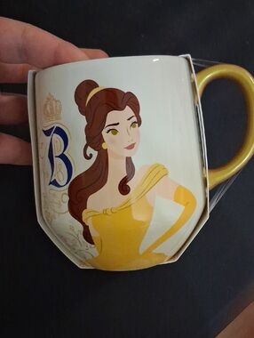 Yellow Disney Princess Belle Character Ceramic Mug